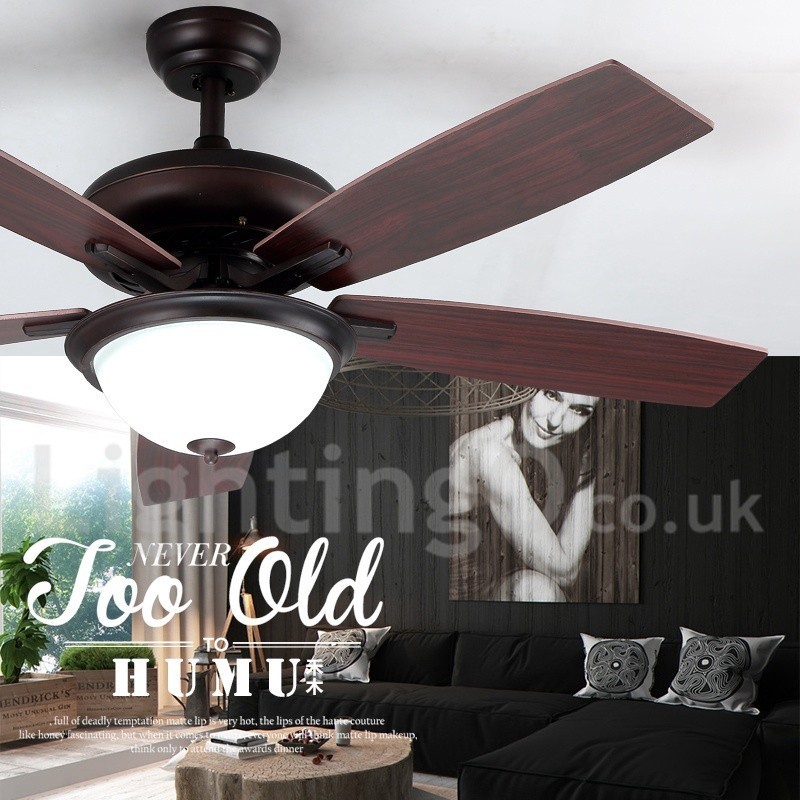 Ventilatore da soffitto vintage rustico retrò 52 pollici