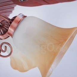 Ventilatore da soffitto vintage rustico retrò 48 pollici con luce LED