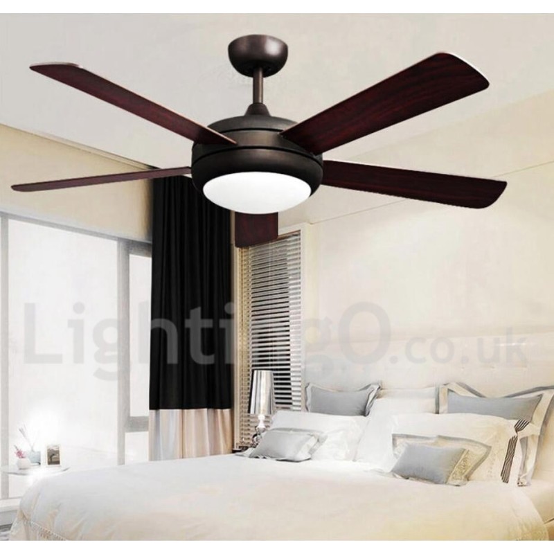 Ventilatore da soffitto vintage europeo 52 pollici con LED caldo e telecomando