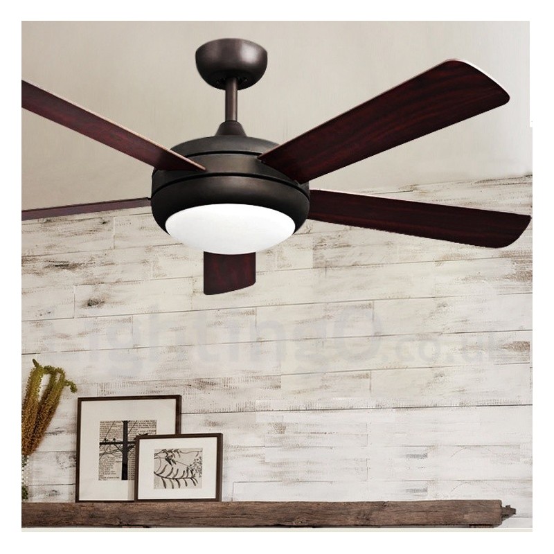 Ventilatore da soffitto vintage europeo 52 pollici con LED caldo e telecomando