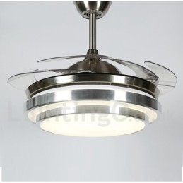 Ventilatore da soffitto europeo moderno contemporaneo 36" con LED e telecomando