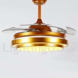 Ventilatore da soffitto europeo moderno contemporaneo 36" con LED e telecomando