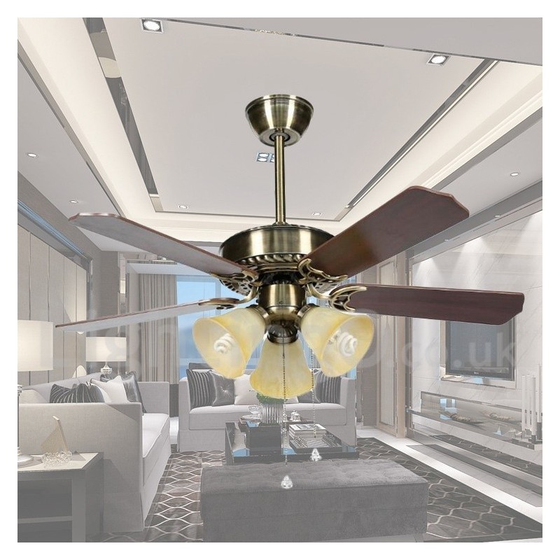 Ventilatore da soffitto moderno contemporaneo 42" con luce LED