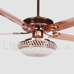 Ventilatore da soffitto LED 52 pollici con telecomando, stile europeo moderno