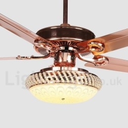Ventilatore da soffitto LED 52 pollici con telecomando, stile europeo moderno