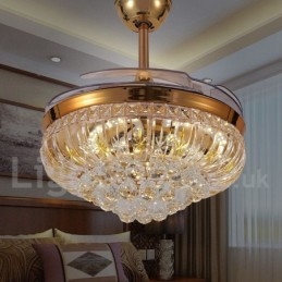 Ventilatore da soffitto moderno europeo contemporaneo 42" con luce LED dimmerabile e telecomando