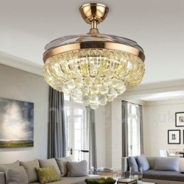 Ventilatore da soffitto moderno europeo contemporaneo 42" con luce LED dimmerabile e telecomando