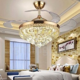Ventilatore da soffitto moderno europeo contemporaneo 42" con luce LED dimmerabile e telecomando
