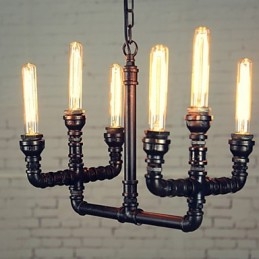 Lampadario mini rustico retrò in metallo