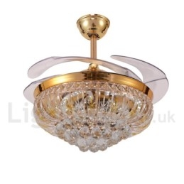 Ventilatore da soffitto moderno europeo contemporaneo 42" con luce LED dimmerabile e telecomando
