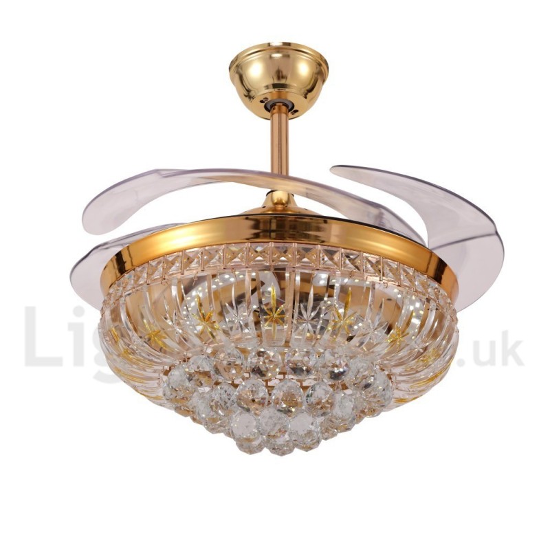 Ventilatore da soffitto moderno europeo contemporaneo 42" con luce LED dimmerabile e telecomando