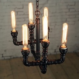 Lampadario mini rustico retrò in metallo