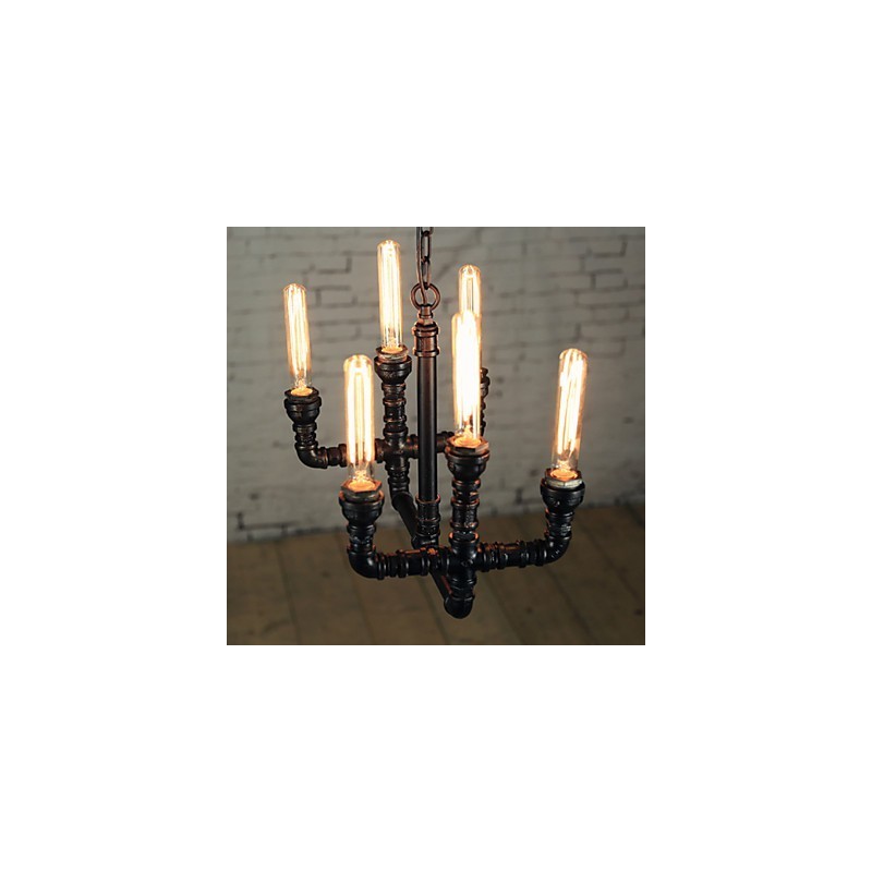 Lampadario mini rustico retrò in metallo