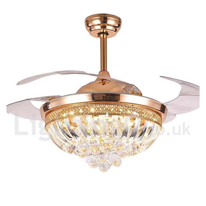 Ventilatore da soffitto moderno europeo contemporaneo 42" con telecomando e luce LED