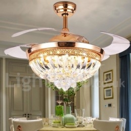 Ventilatore da soffitto moderno europeo contemporaneo 42" con telecomando e luce LED