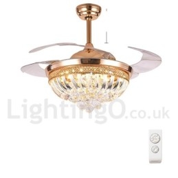 Ventilatore da soffitto moderno europeo contemporaneo 42" con telecomando e luce LED