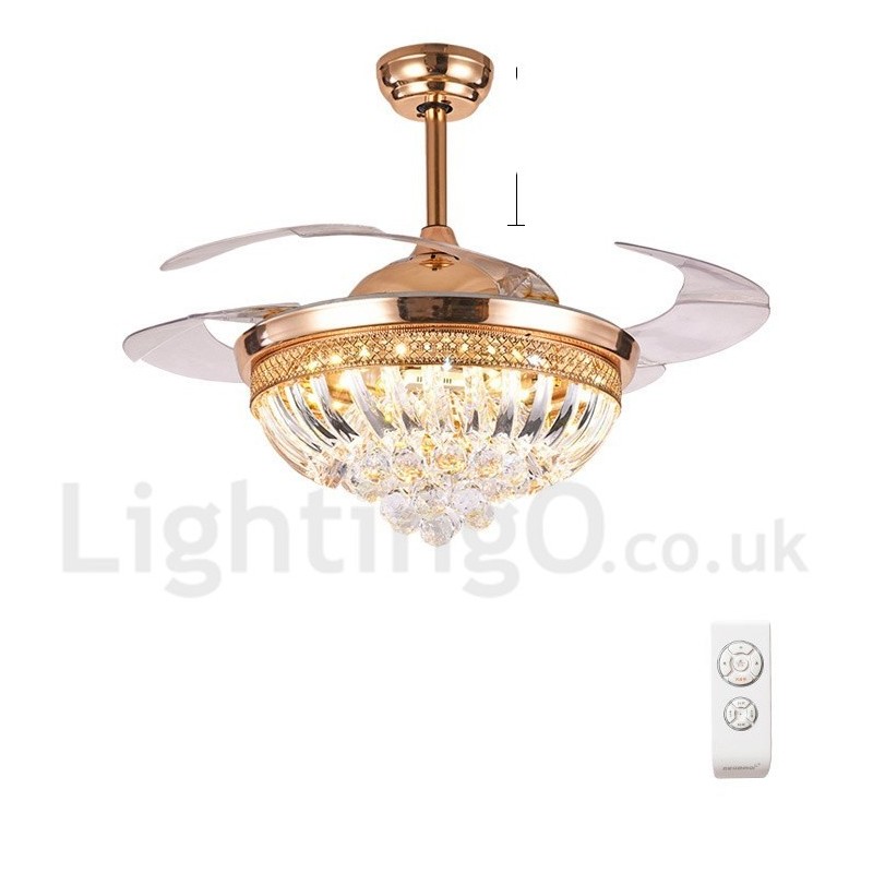 Ventilatore da soffitto moderno europeo contemporaneo 42" con telecomando e luce LED