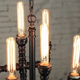 Lampadario mini rustico retrò in metallo