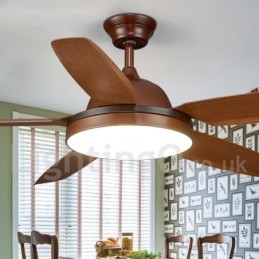 Ventilatore da soffitto Country Nordic 56" con LED dimmerabile e telecomando