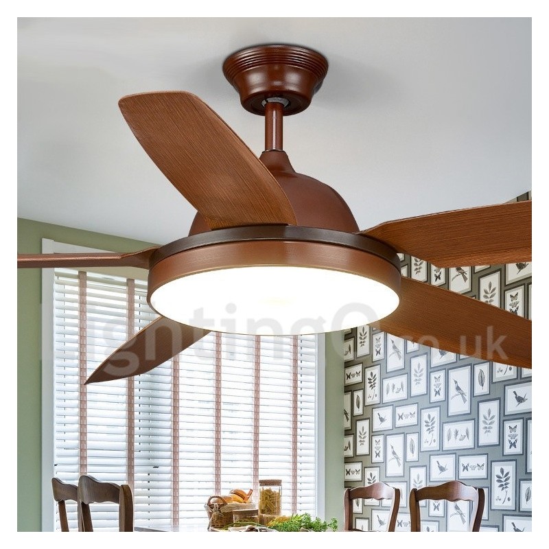Ventilatore da soffitto Country Nordic 56" con LED dimmerabile e telecomando