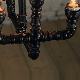 Lampadario mini rustico retrò in metallo