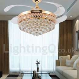 Ventilatore da soffitto moderno stile europeo 42" con LED dimmerabile e telecomando