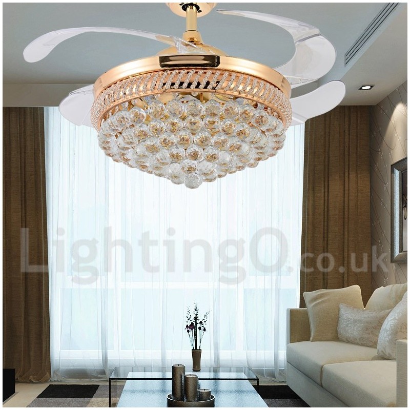 Ventilatore da soffitto moderno stile europeo 42" con LED dimmerabile e telecomando