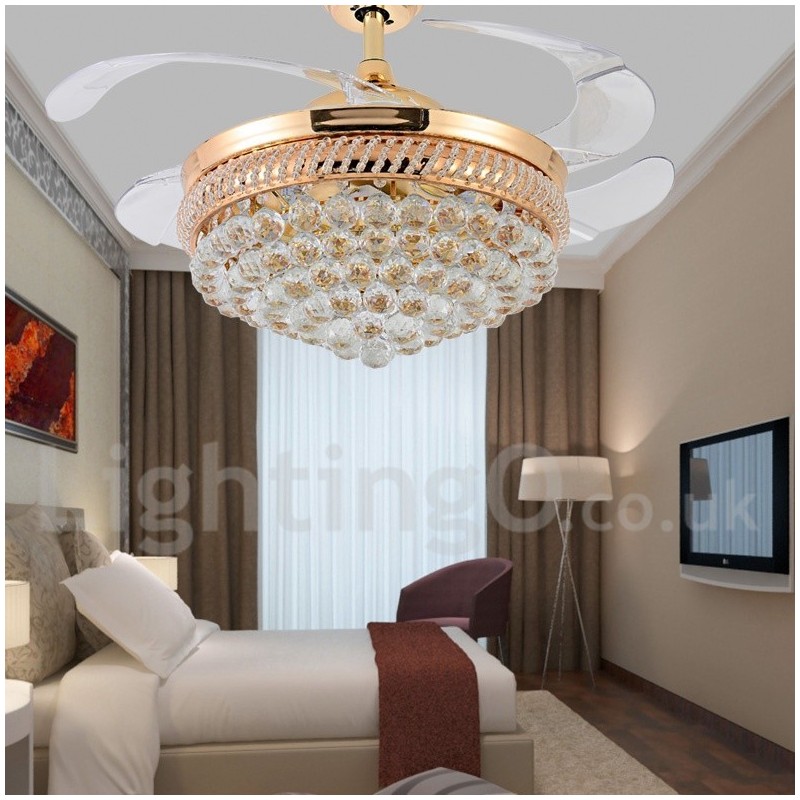 Ventilatore da soffitto moderno stile europeo 42" con LED dimmerabile e telecomando
