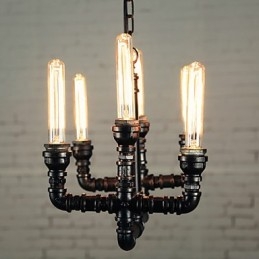 Lampadario mini rustico retrò in metallo