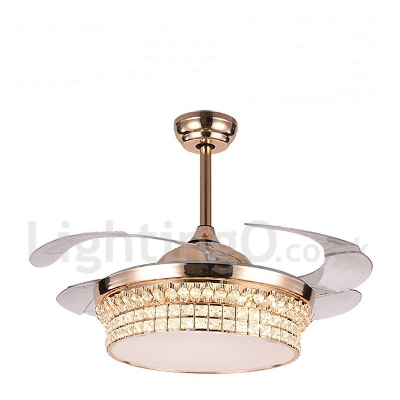 Ventilatore da soffitto moderno contemporaneo stile europeo 42" con telecomando e LED