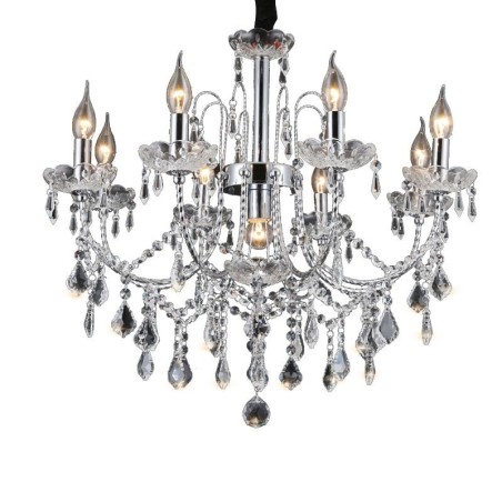 Lampadario in cristallo 9 luci stile candela rustico