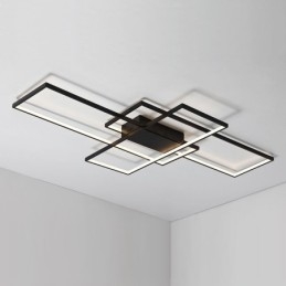 Lampada da soffitto a filo in alluminio moderna dimmerabile con telecomando 105 x 60 x 9 cm