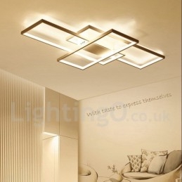 Lampada da soffitto a filo in alluminio moderna dimmerabile con telecomando 105 x 60 x 9 cm