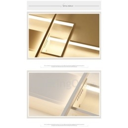 Lampada da soffitto a filo in alluminio moderna dimmerabile con telecomando 105 x 60 x 9 cm