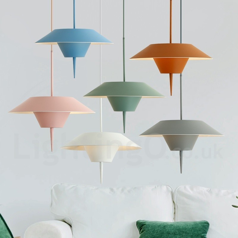 Lampada a sospensione moderna in acciaio, diametro 40 cm, 2 lampadine E24