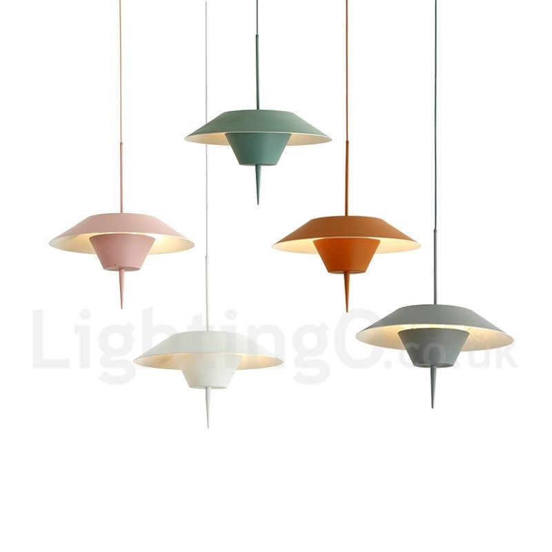 Lampada a sospensione moderna in acciaio, diametro 40 cm, 2 lampadine E24