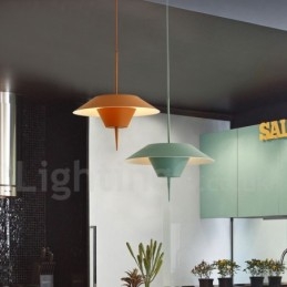 Lampada a sospensione moderna in acciaio, diametro 40 cm, 2 lampadine E24