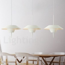 Lampada a sospensione moderna in acciaio, diametro 40 cm, 2 lampadine E24
