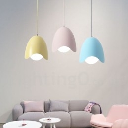 Lampada a sospensione moderna contemporanea in acciaio Ø 24 cm, H 26 cm, E27, 3 lampadine