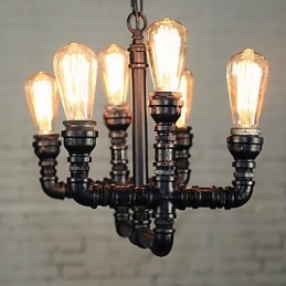 Lampadario mini retrò rustico in metallo