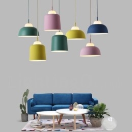 Lampada a sospensione in acciaio moderna e contemporanea E27 2 lampadine