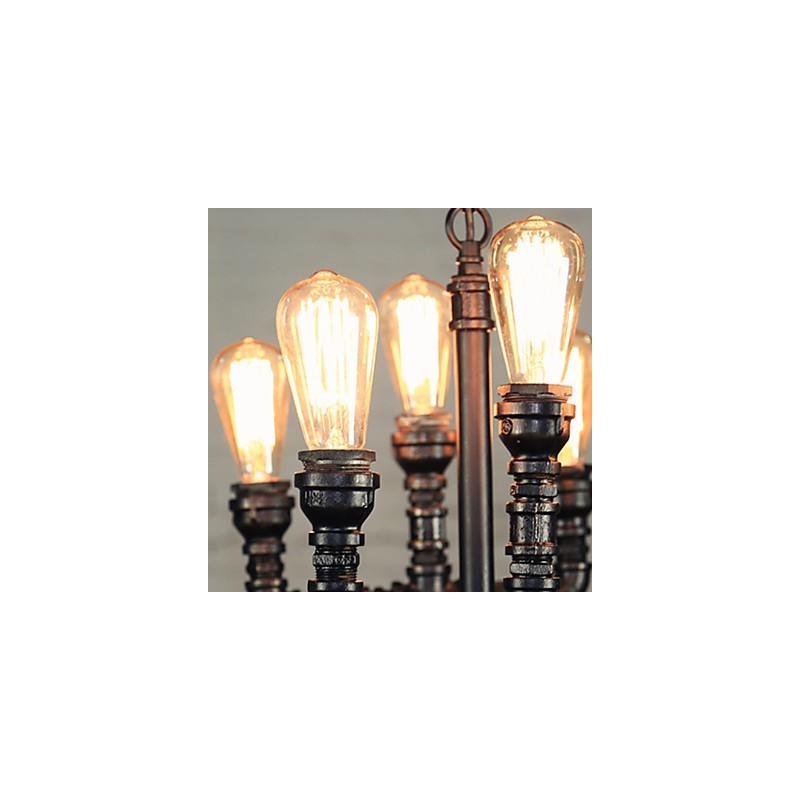 Lampadario mini retrò rustico in metallo