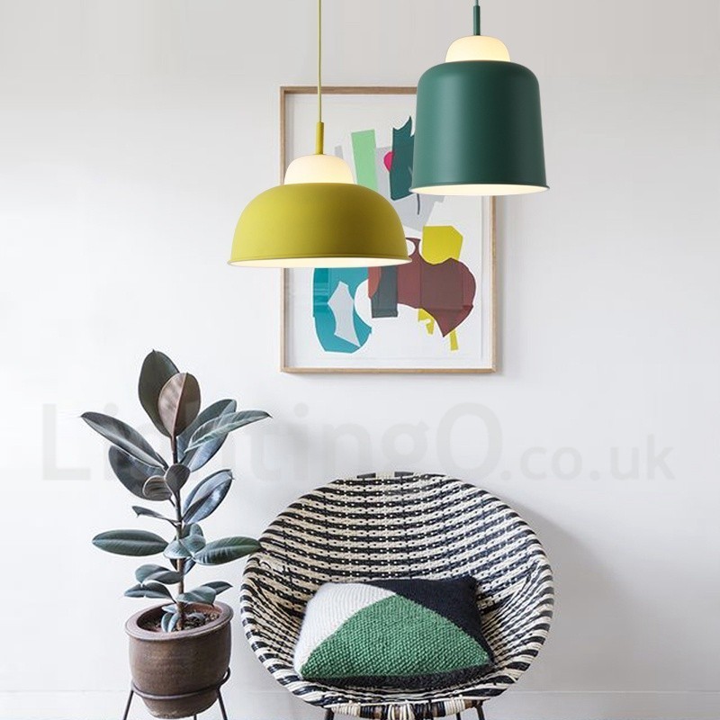 Lampada a sospensione in acciaio moderna e contemporanea E27 2 lampadine