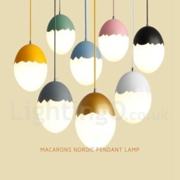 Lampada a sospensione moderna contemporanea in acciaio e vetro, diametro 22 cm, 2 lampadine E27