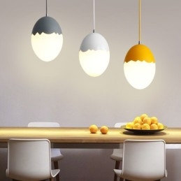 Lampada a sospensione moderna contemporanea in acciaio e vetro, diametro 22 cm, 2 lampadine E27