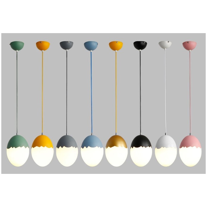 Lampada a sospensione moderna contemporanea in acciaio e vetro, diametro 22 cm, 2 lampadine E27