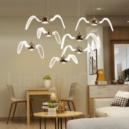 Lampada a sospensione moderna in acrilico, 32 cm, 2 lampadine