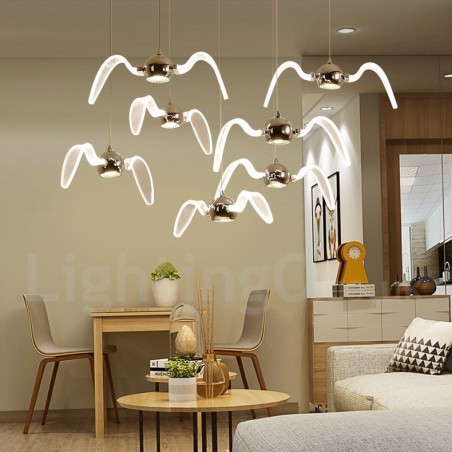 Lampada a sospensione moderna in acrilico, 32 cm, 2 lampadine