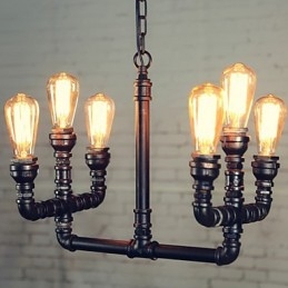 Lampadario mini retrò rustico in metallo