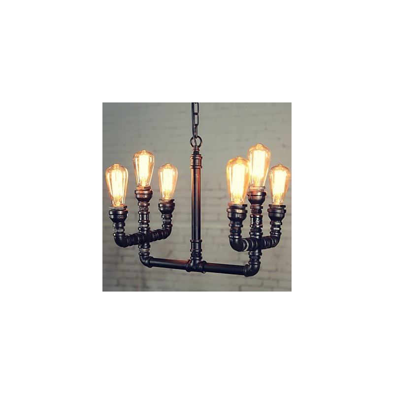 Lampadario mini retrò rustico in metallo